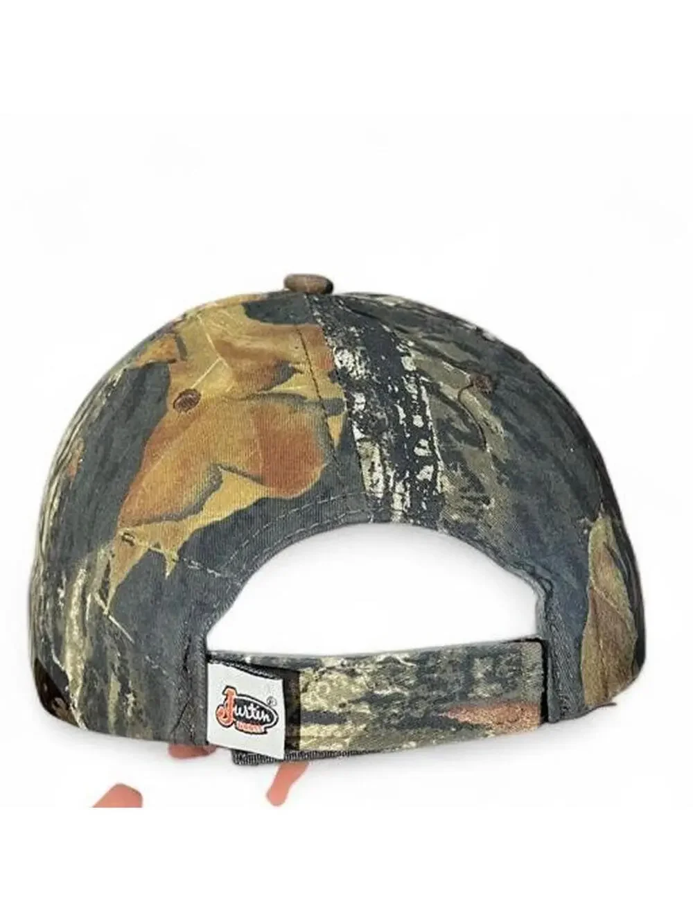Vintage Justin Boots RealTree Camo Rhinestone Y2k Hat